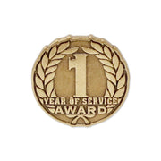 Custom die struck pin with raised and recessed metal detail