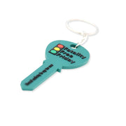 Antique die struck custom keychain with raised metal detail