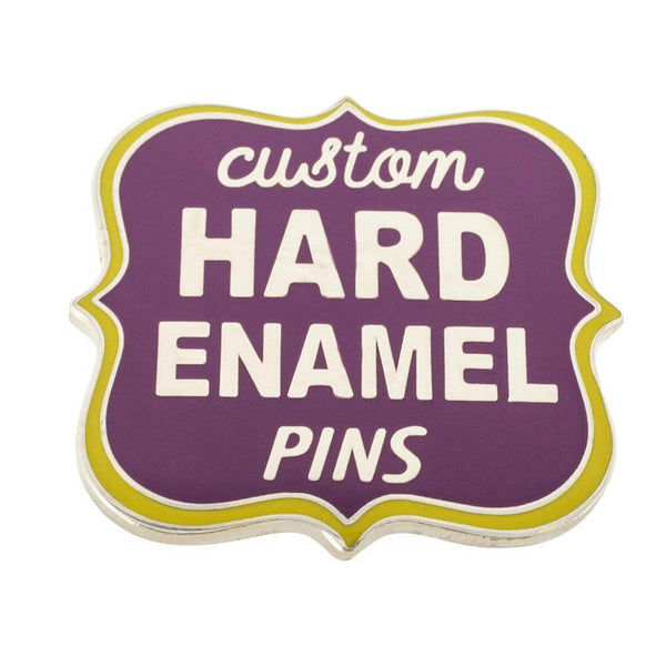 Custom hard enamel pin with smooth polished finish