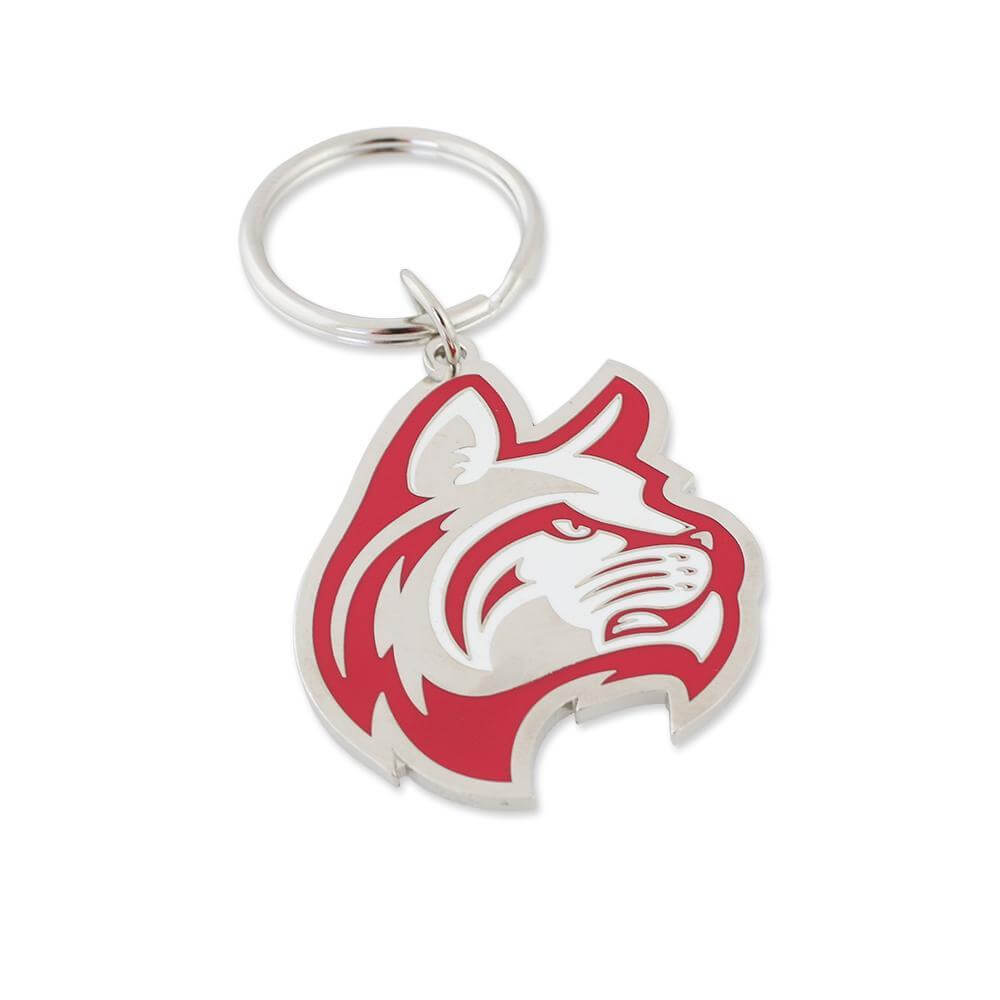 Custom keychain attachment options including rings and clasps