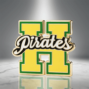Pirates varsity letter hard enamel pin