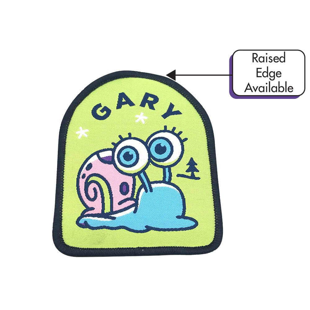 Custom printed patch with full-colour graphic artwork