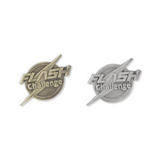 Antique finish die struck pin detail