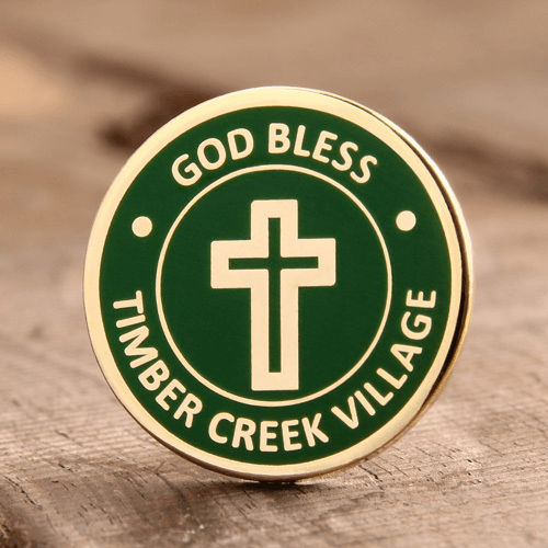 Custom polished hard enamel logo pin