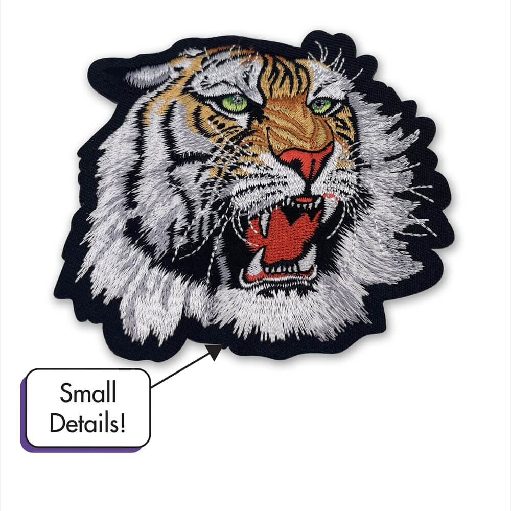 Custom chenille patch with soft textured yarn finish
