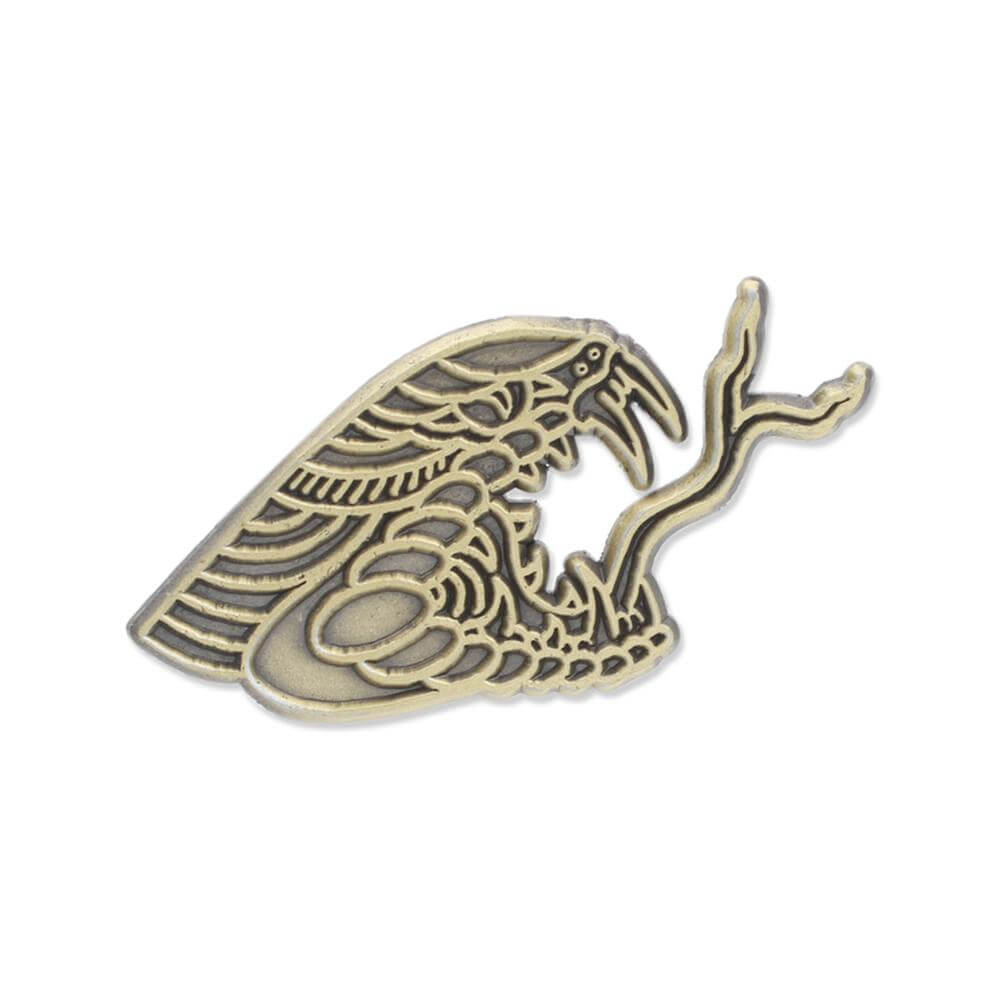 Custom die struck pin for emblems and lettering