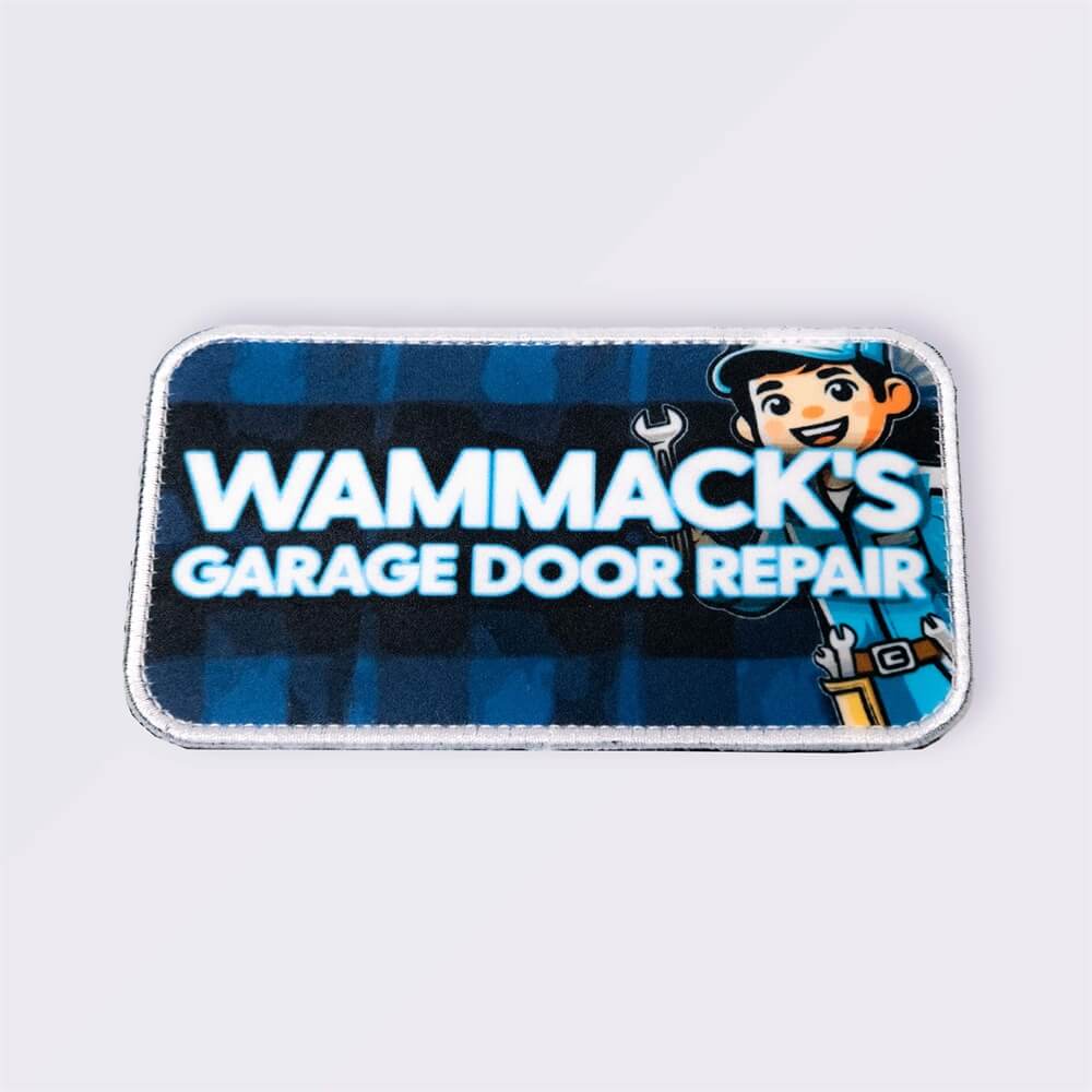 Custom patch with merrowed border