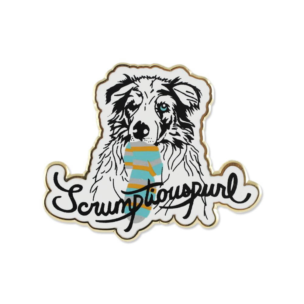 Full-color custom acrylic pin design example