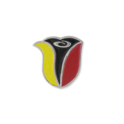 Raised metal border on a soft enamel pin