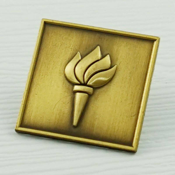 Sculpted metal detail on a custom 3D cast pin