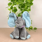 MZIHO™ Peek-a-Boo Talking Elephant Plush Toy | Soothing Toy for Babies & Toddlers