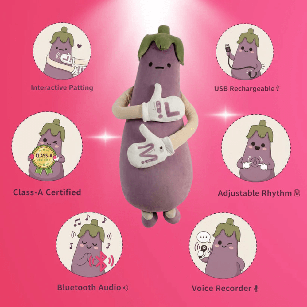 MZIHO™ — Sir Eggplant Patting Doll