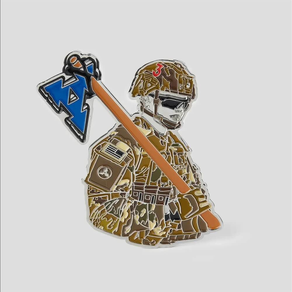 Custom veteran challenge coin made from unit artwork