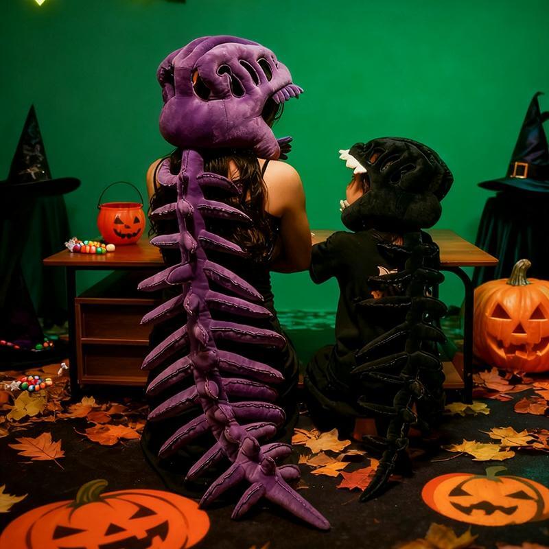 Wearable Dinosaur Skeleton Plush Costume - Soft & Huggable for Kids & Adults