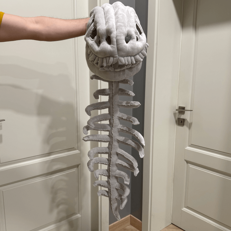 Wearable Dinosaur Skeleton Plush Costume - Soft & Huggable for Kids & Adults