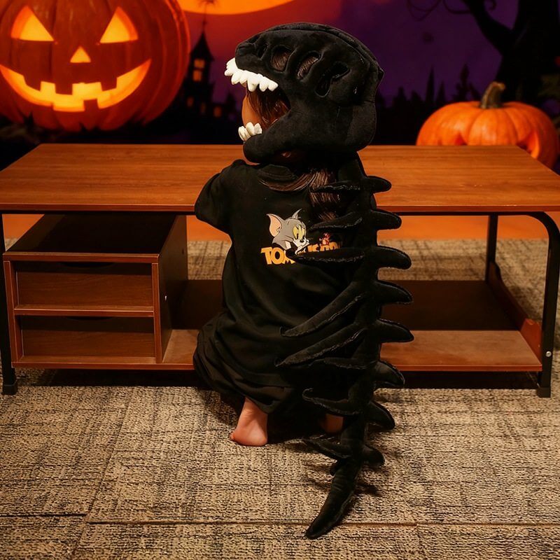 Wearable Dinosaur Skeleton Plush Costume - Soft & Huggable for Kids & Adults