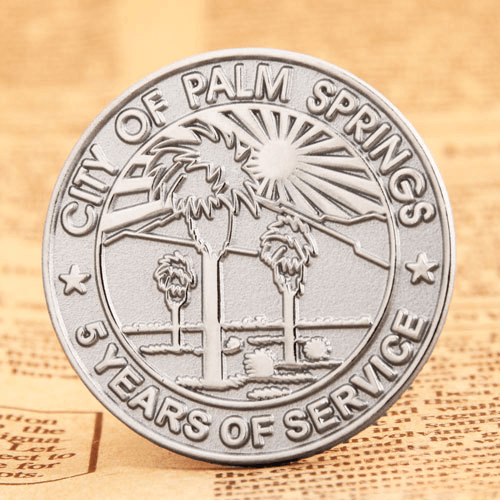 Service year custom die struck recognition pin