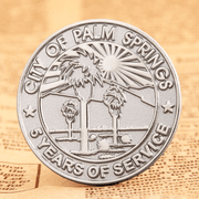 Service year custom die struck recognition pin