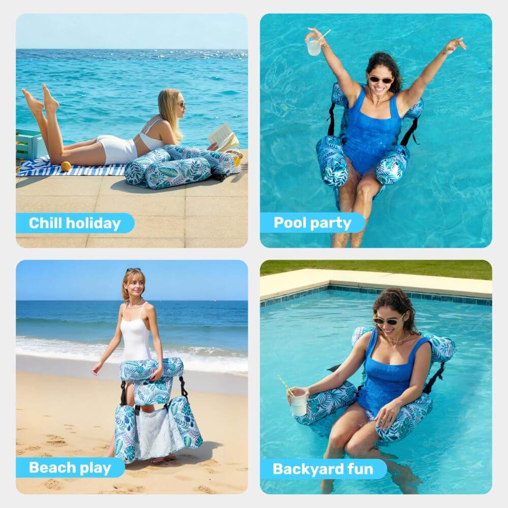 MZIHO™ Adjustable Water Lounger with Free Hand Pump