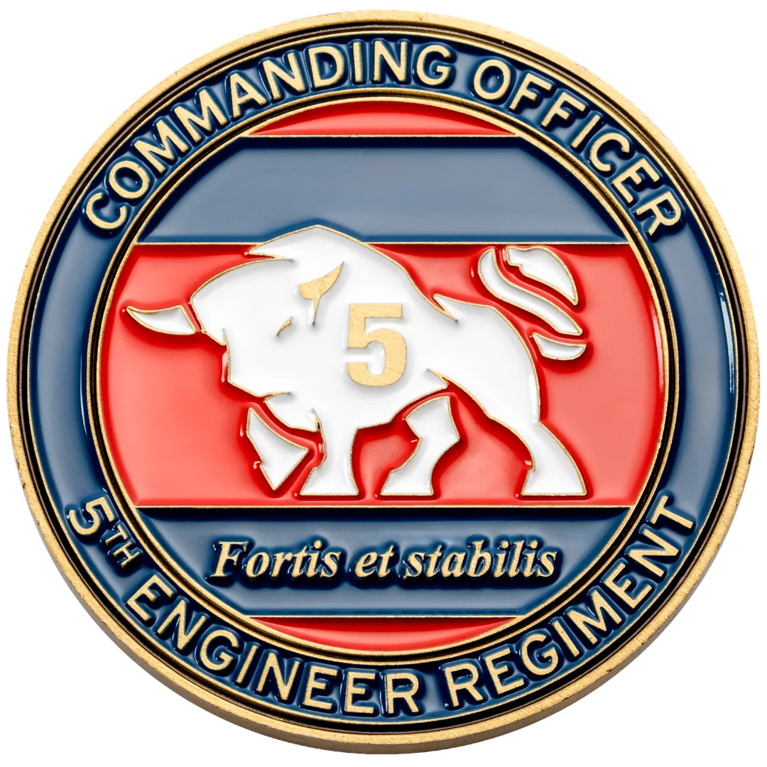 Custom military challenge coin for an engineer regiment Main image