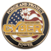 Custom US Army Cyber Center of Excellence challenge coin