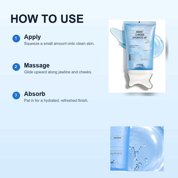 MZIHO V-Mode PDRN Gua Sha Sculpting Gel Cream for Face & Neck
