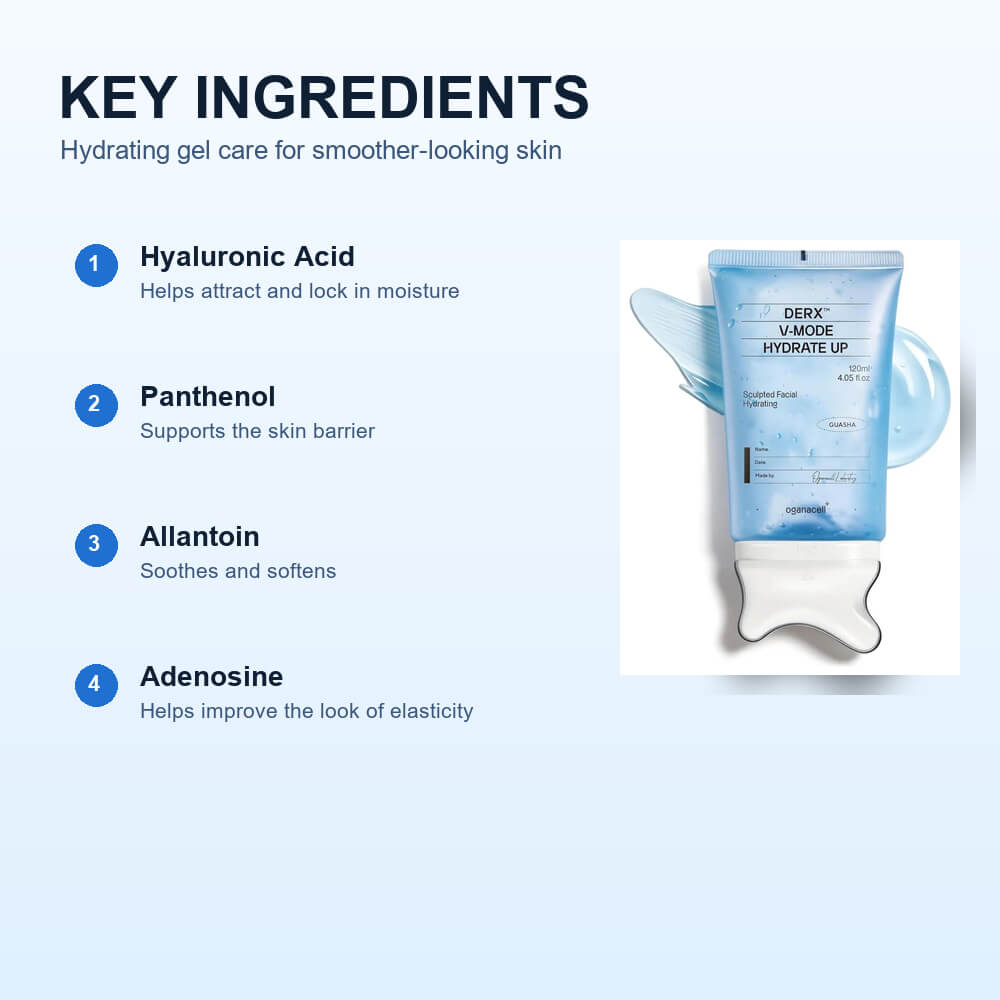 MZIHO V-Mode PDRN Gua Sha Sculpting Gel Cream for Face & Neck