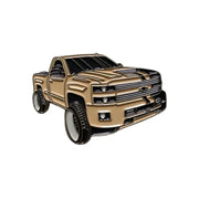 Custom soft enamel truck pin with raised metal outlines